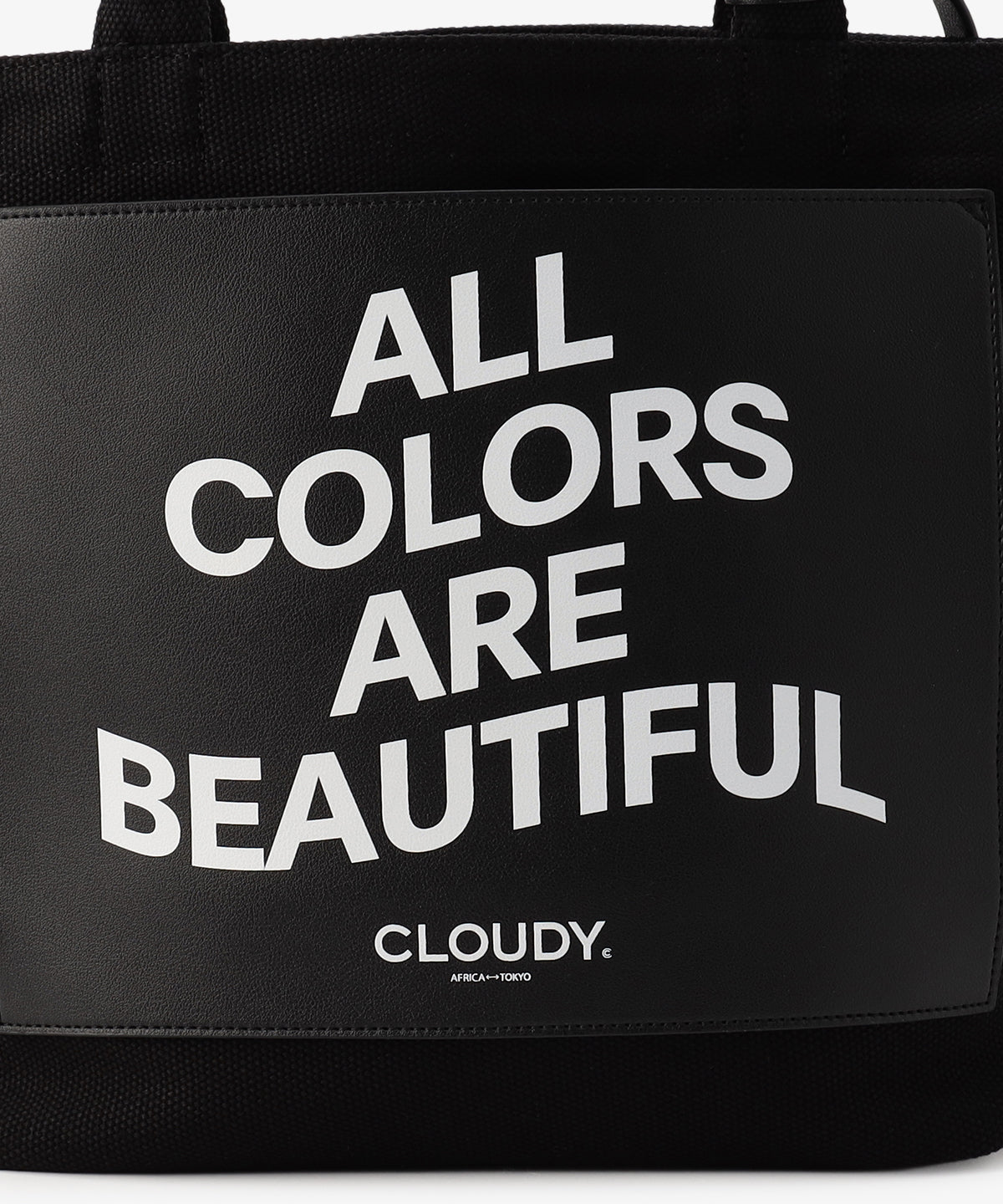 キャンバストートバッグ BLACK×BLACK(S / M / Lサイズ)