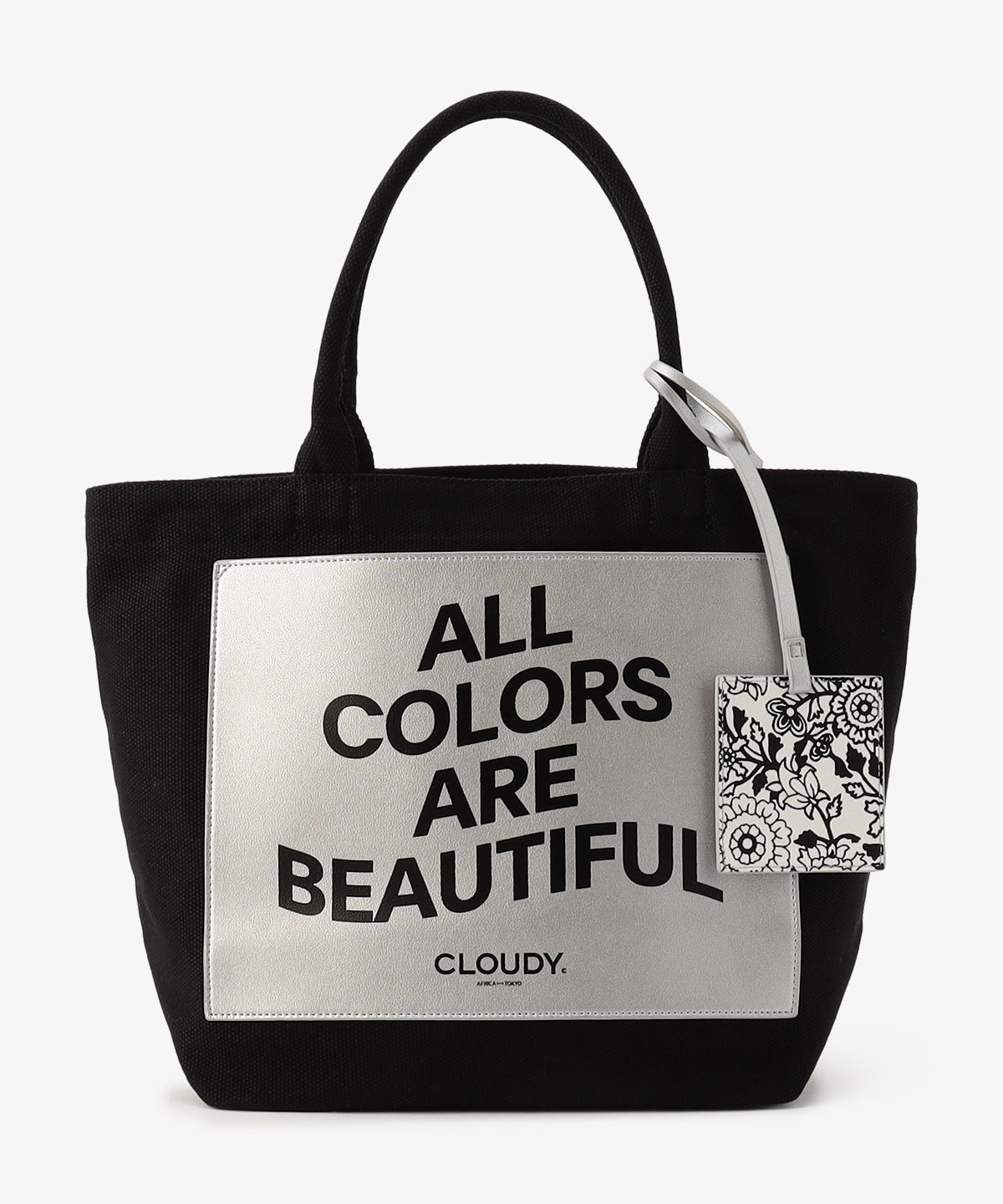 キャンバストートバッグ BLACK×SILVER(S / M / Lサイズ)