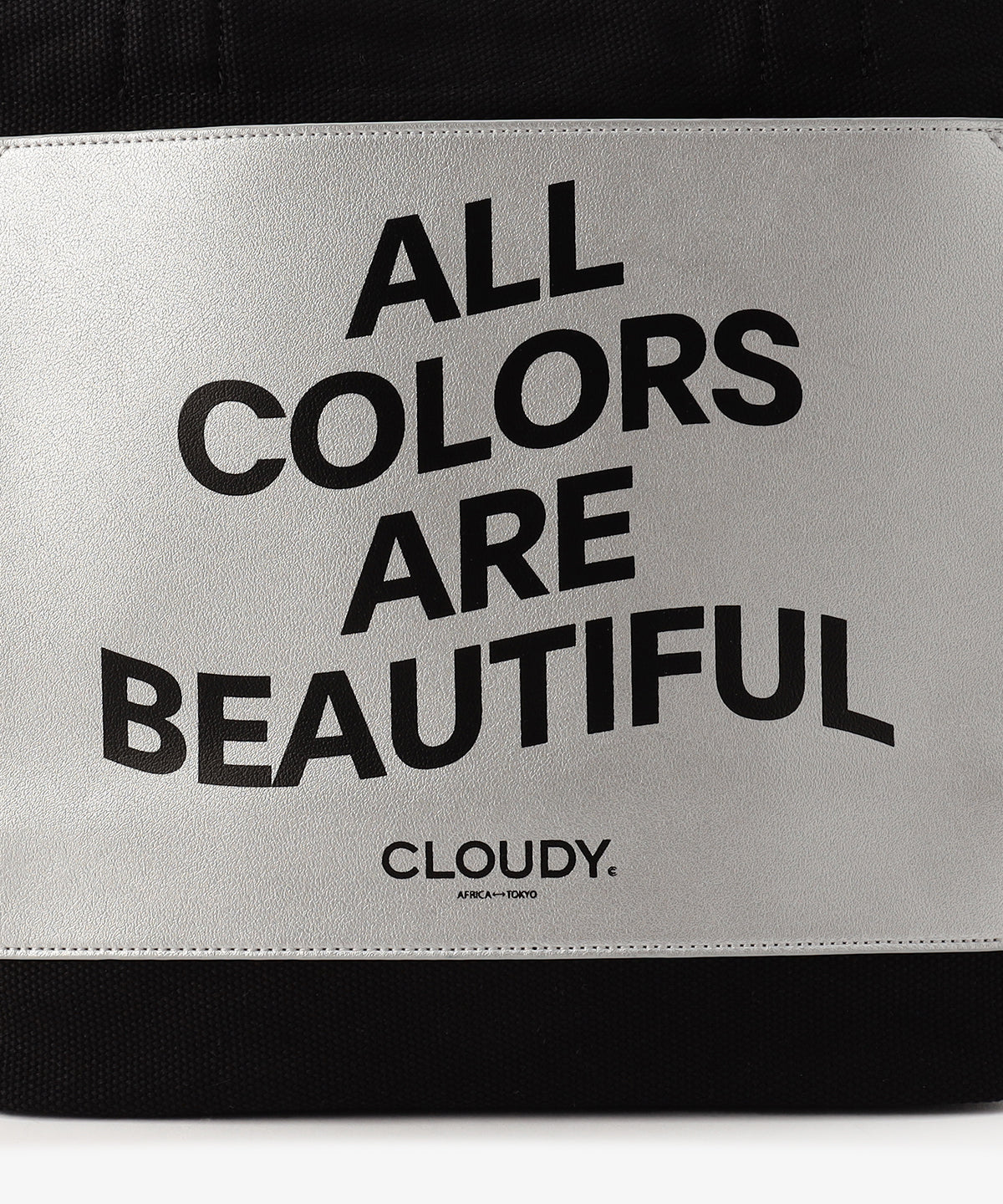 キャンバストートバッグ BLACK×SILVER(S / M / Lサイズ)