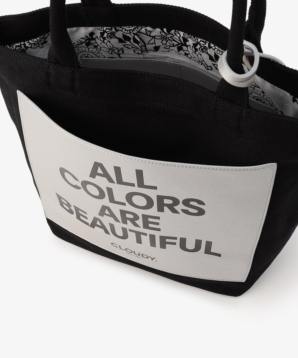 キャンバストートバッグ BLACK×SILVER(S / M / Lサイズ)