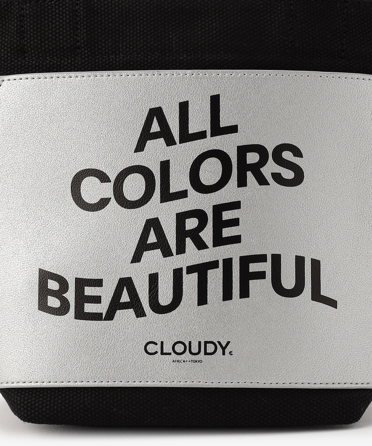 キャンバストートバッグ BLACK×SILVER(S / M / Lサイズ)