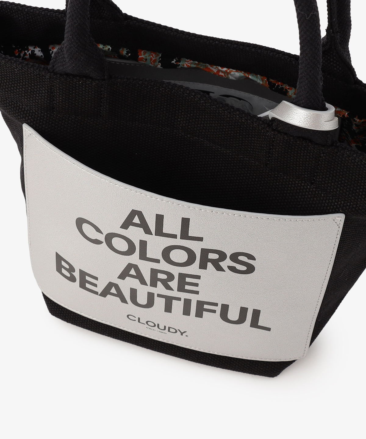 キャンバストートバッグ BLACK×SILVER(S / M / Lサイズ)