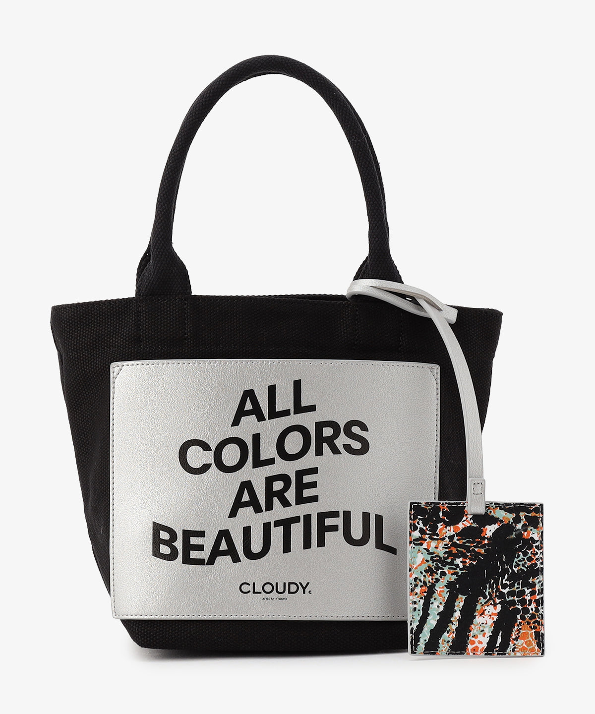 キャンバストートバッグ BLACK×SILVER(S / M / Lサイズ)