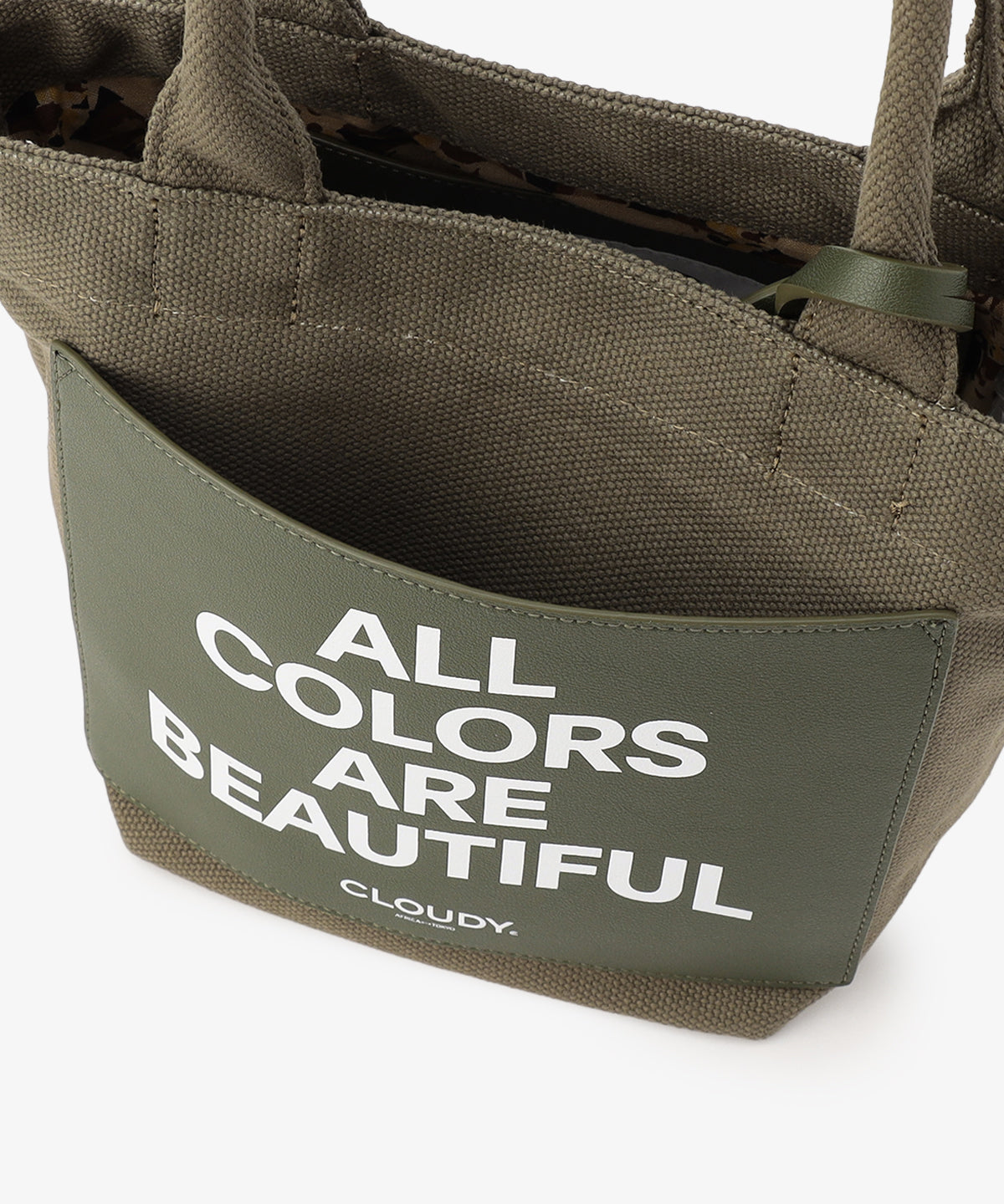 キャンバストートバッグ KHAKI×KHAKI(S / M / Lサイズ)