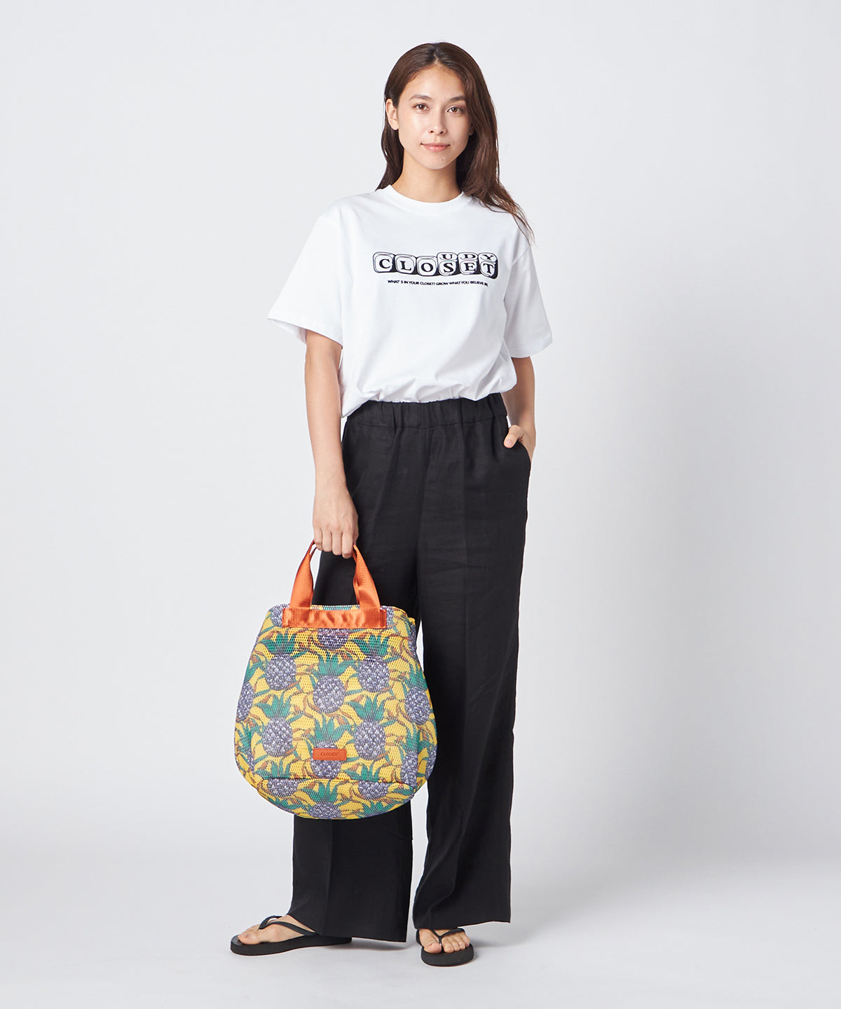 Mesh Tote Bag「実りと時間」 GREEN