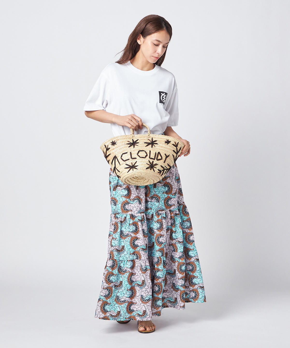 刺繍 Doum Basket BLACK