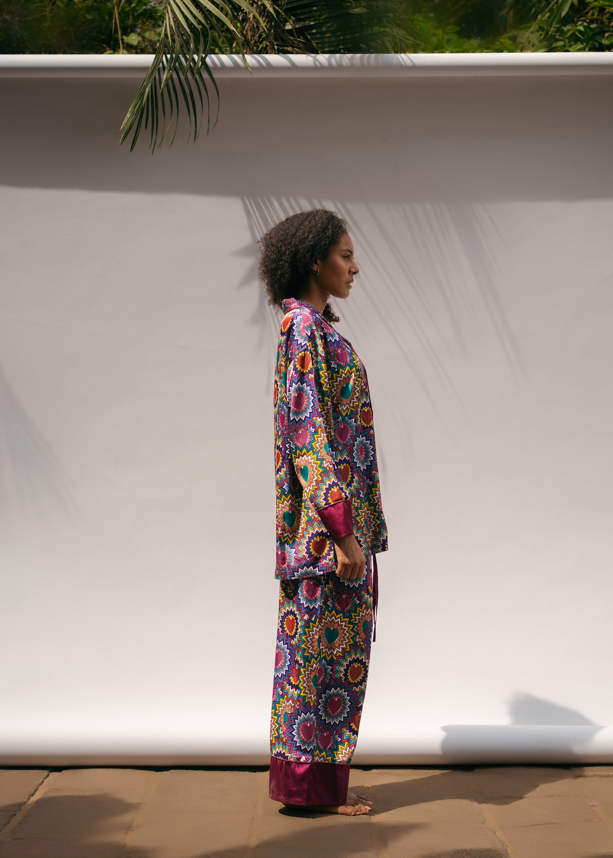 CLOUDY サテンパジャマセット Heartscape