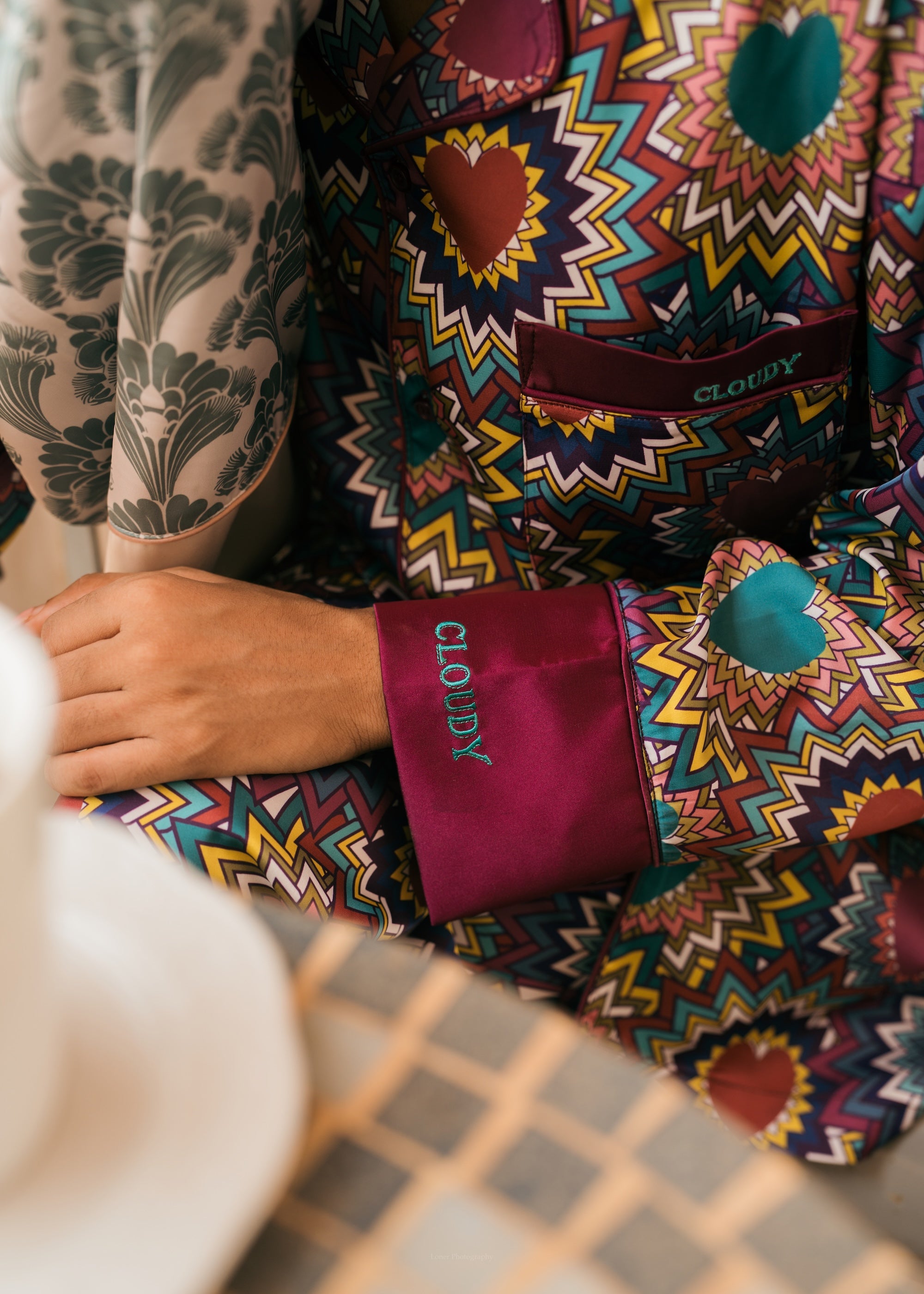 CLOUDY サテンパジャマセット Heartscape