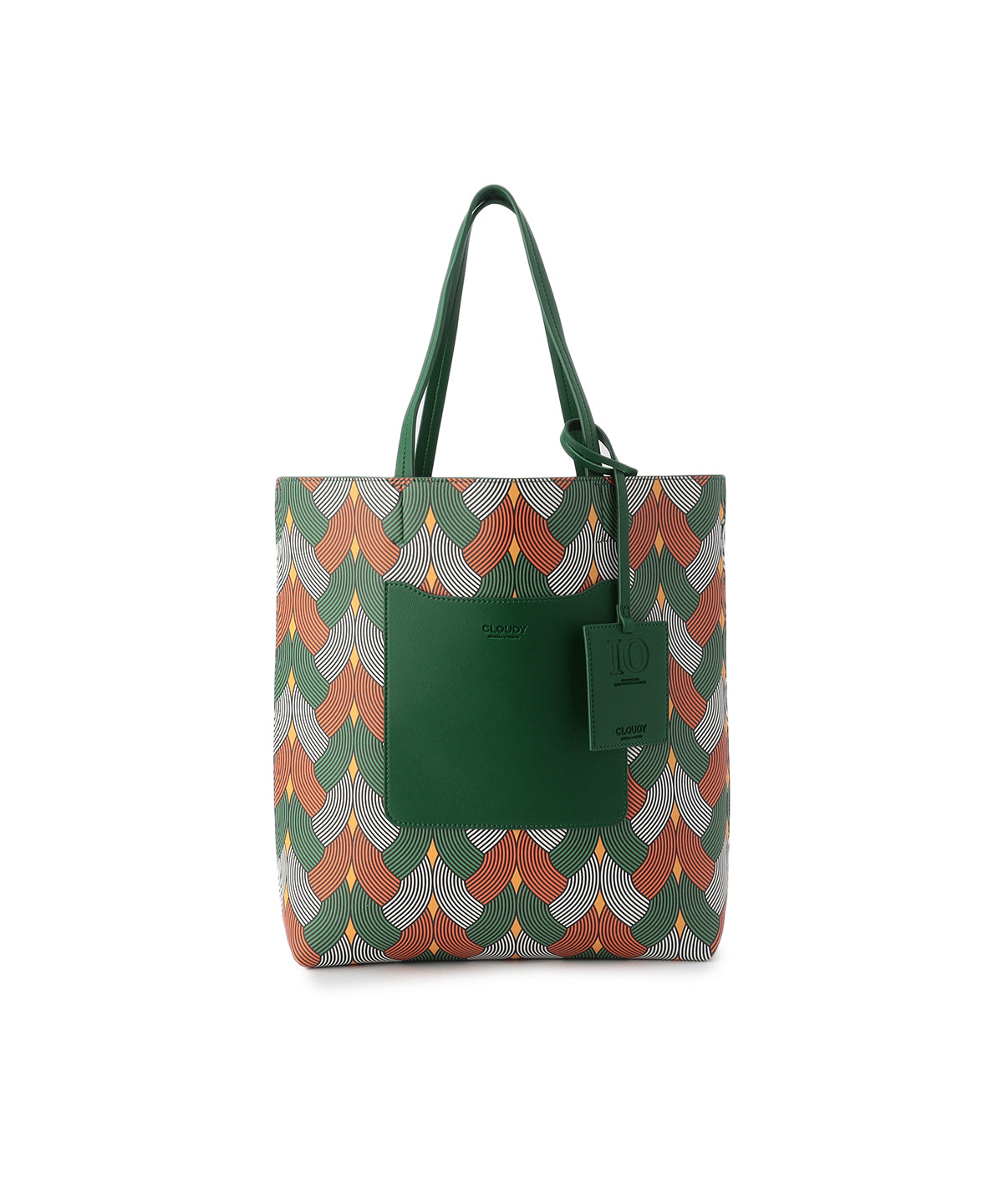 Fake Leather Printed Tote Bag (Large) GREEN | バッグ | CLOUDY公式