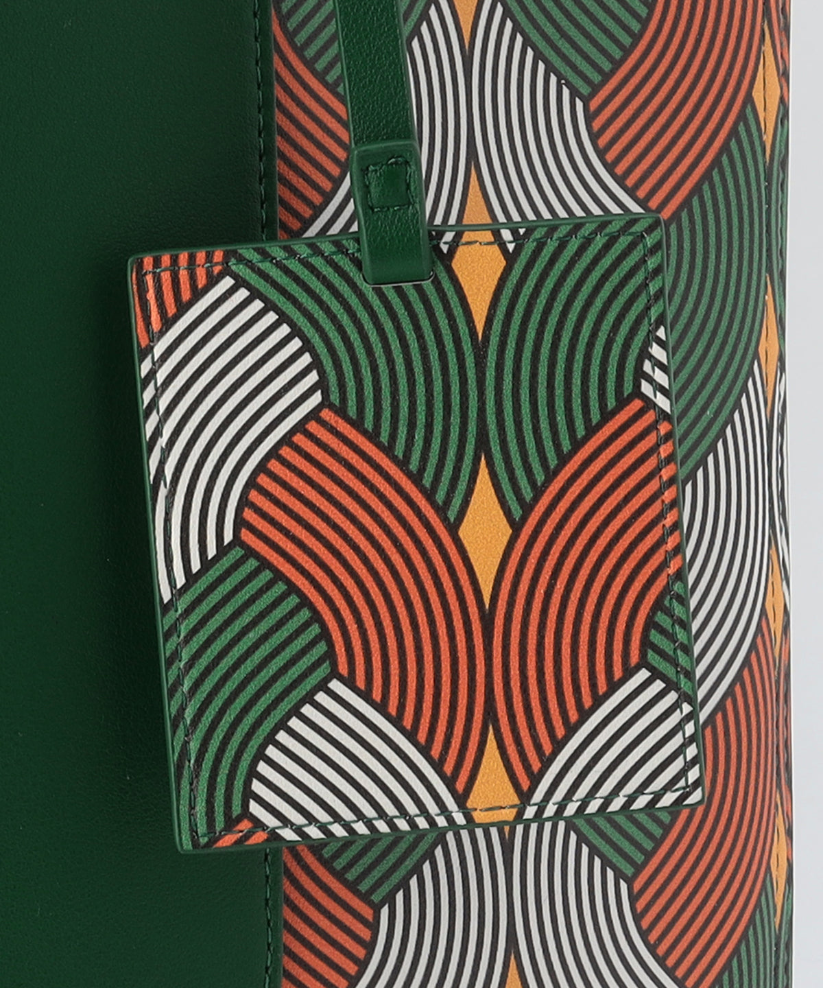 Fake Leather Printed Tote Bag (Large) GREEN