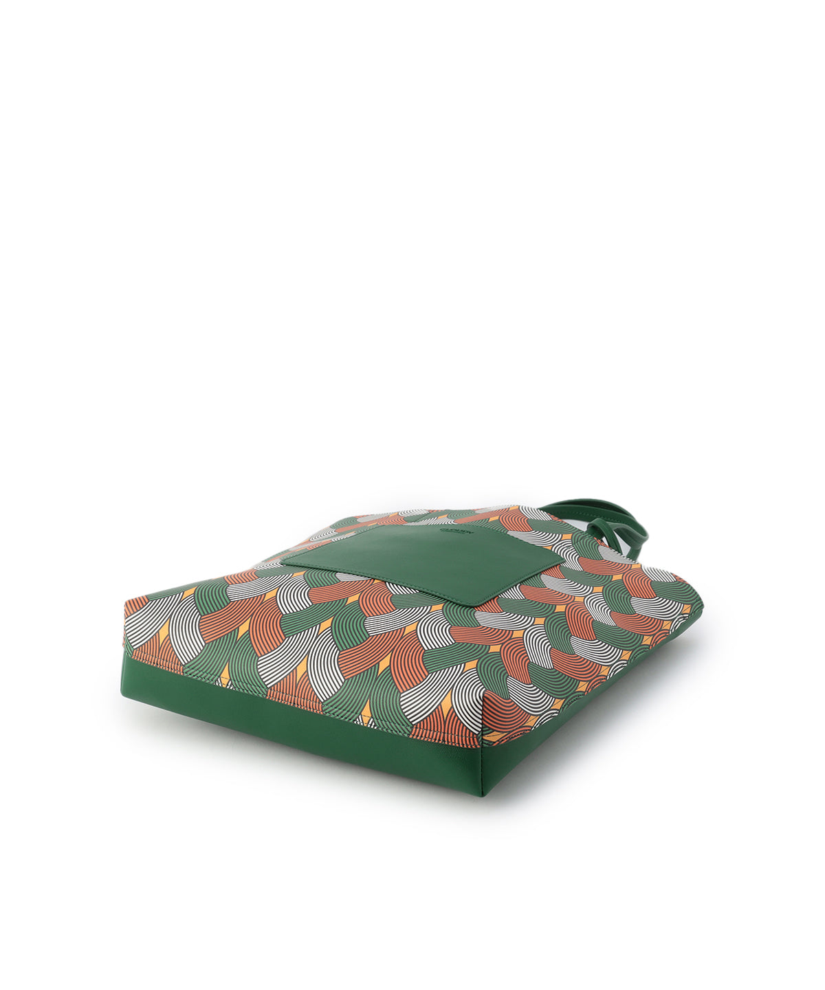 Fake Leather Printed Tote Bag (Large) GREEN