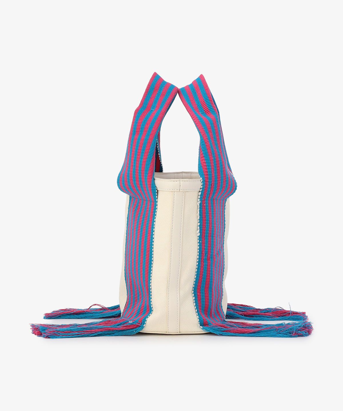 フリンジケンテキャンバストート(Sサイズ)BLUE×PINK