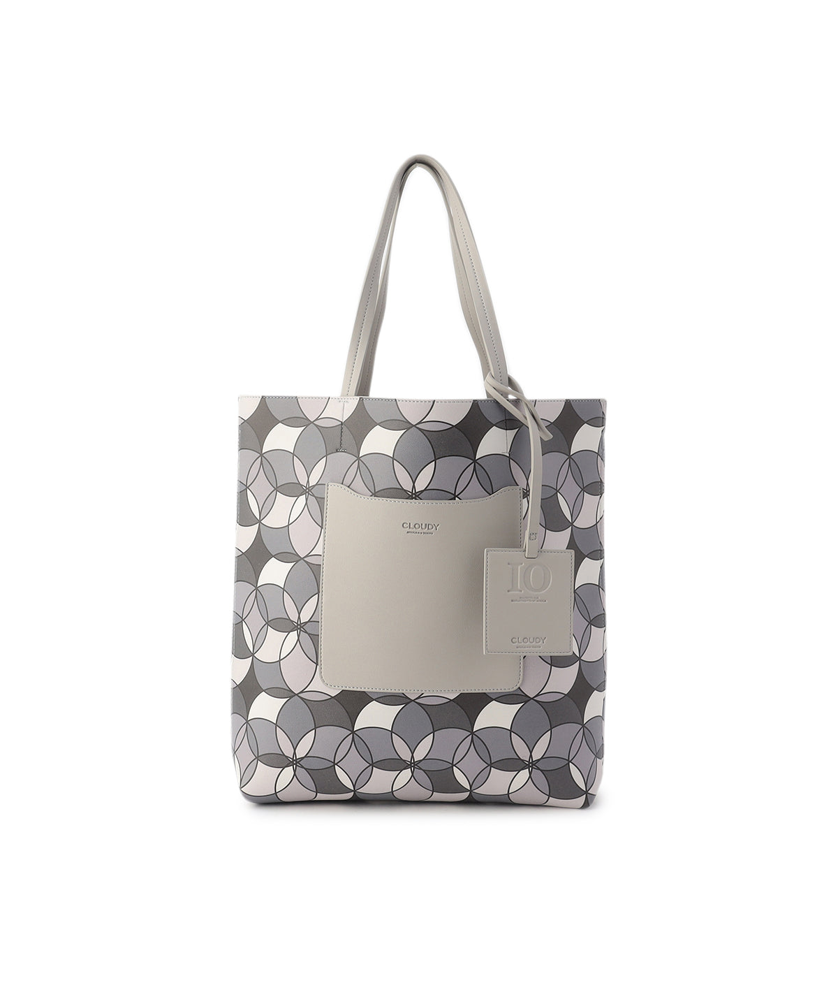 Fake Leather Printed Tote Bag (Large) GRAY | バッグ | CLOUDY公式