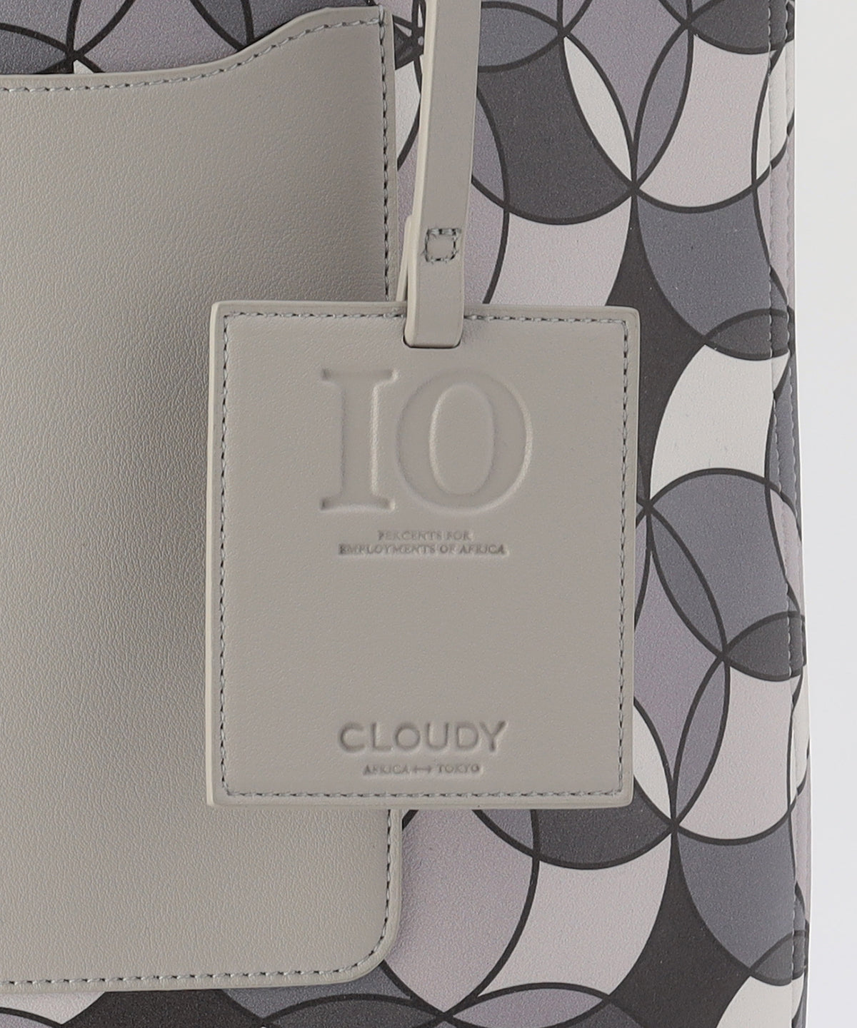 Fake Leather Printed Tote Bag (Large) GRAY