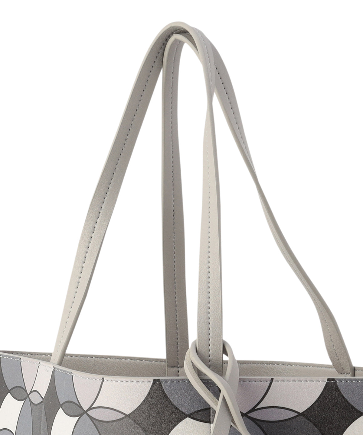 Fake Leather Printed Tote Bag (Large) GRAY