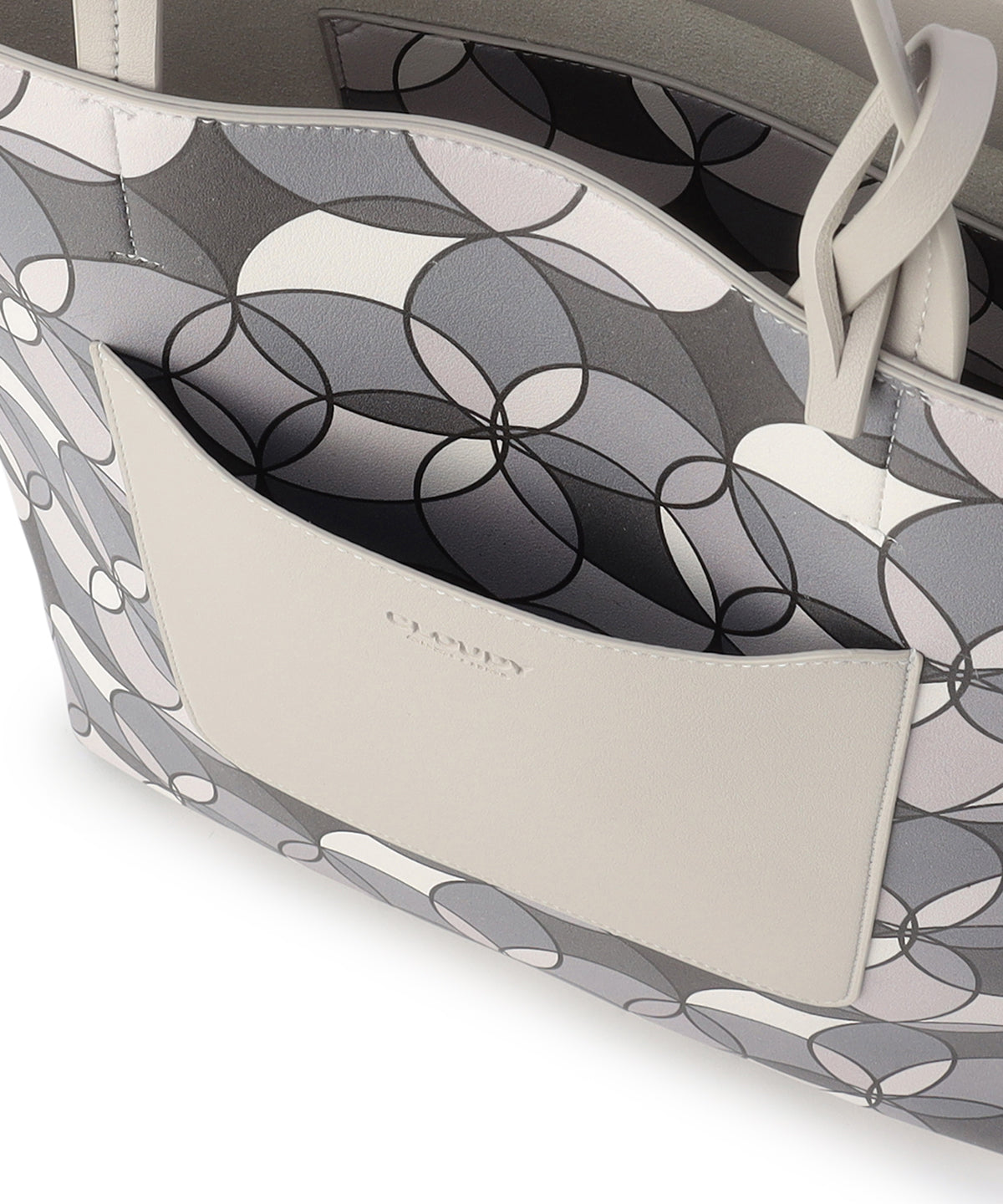 Fake Leather Printed Tote Bag (Large) GRAY