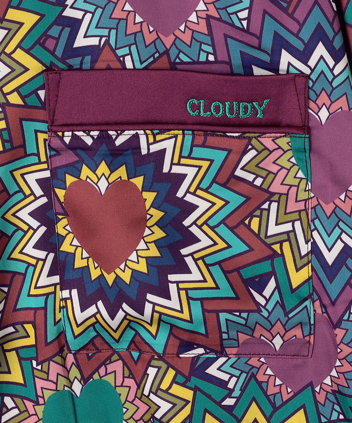 CLOUDY サテンパジャマセット Heartscape