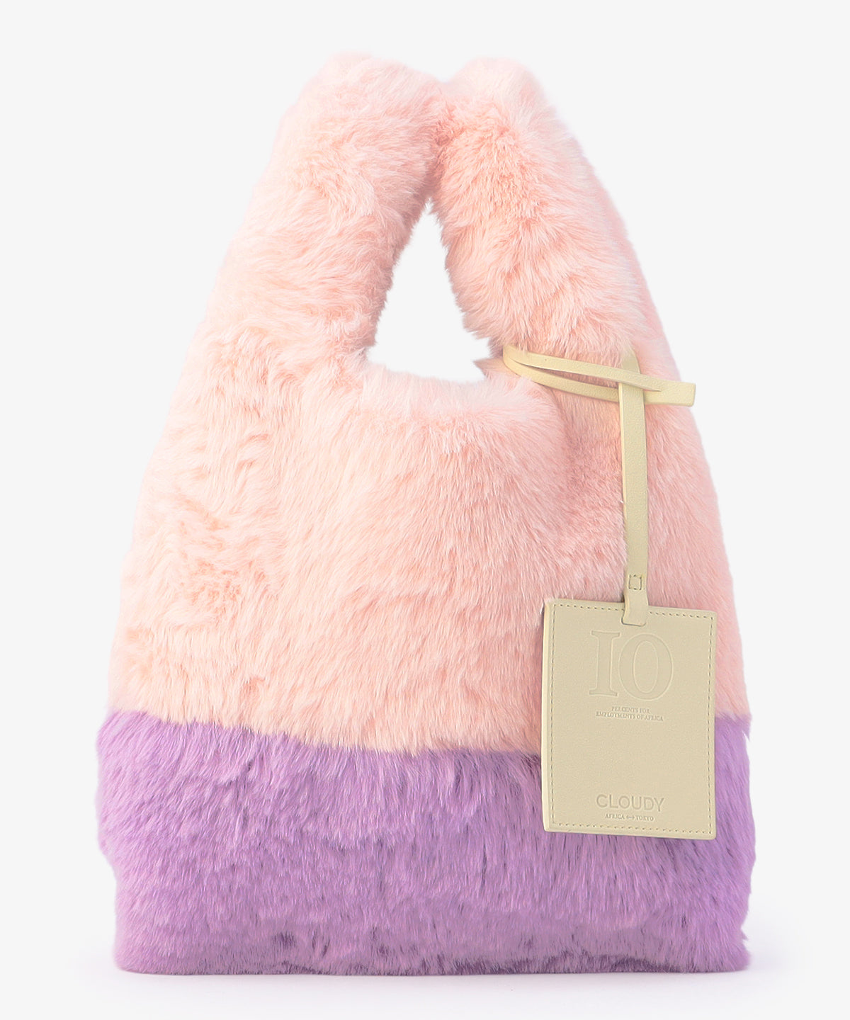 エコファーコンビニバッグ PINKxPURPLE