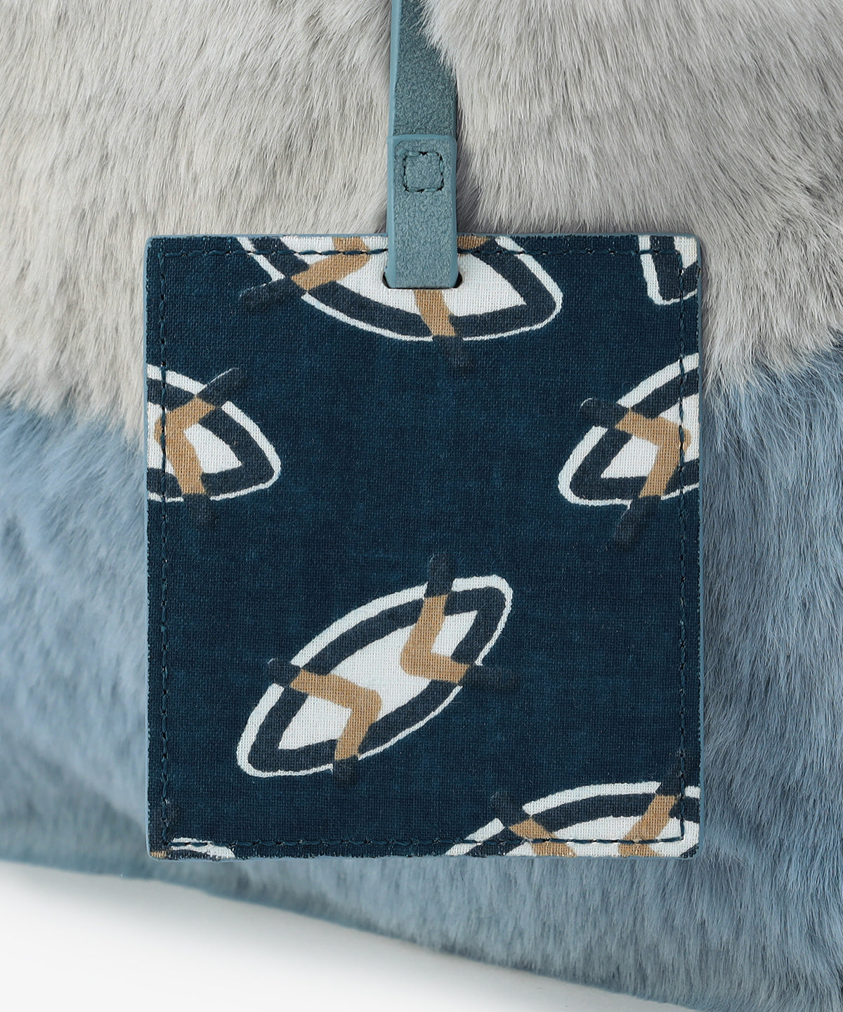 エコファーコンビニバッグ GRAYxSAX