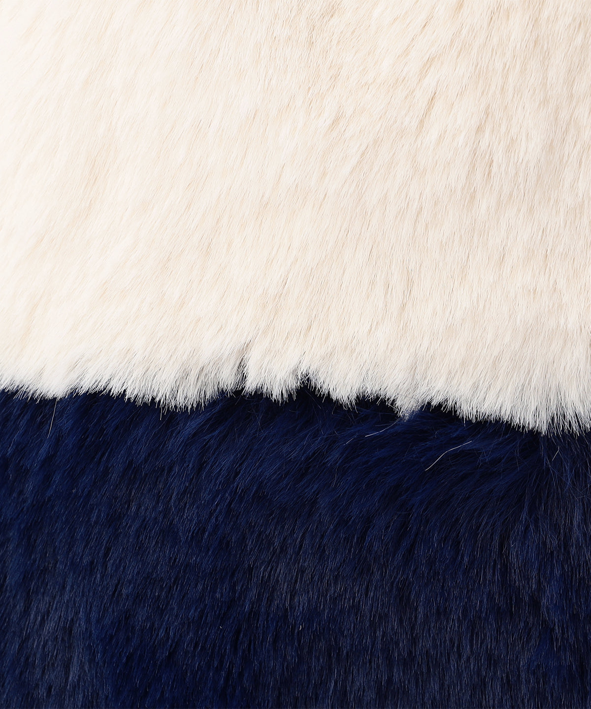 エコファーコンビニバッグ OFF WHITExNAVY