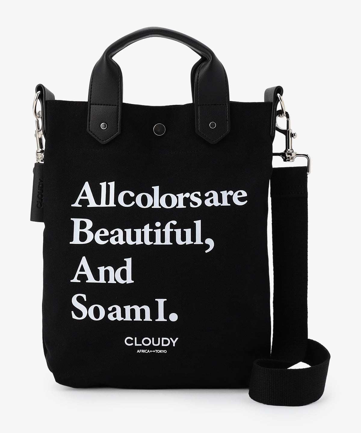 キャンバスショルダーバッグ (Sサイズ) BLACK