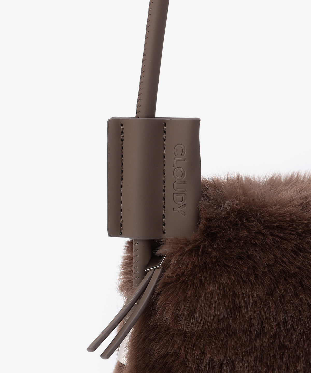 エコファーミニショルダーバッグ BROWN