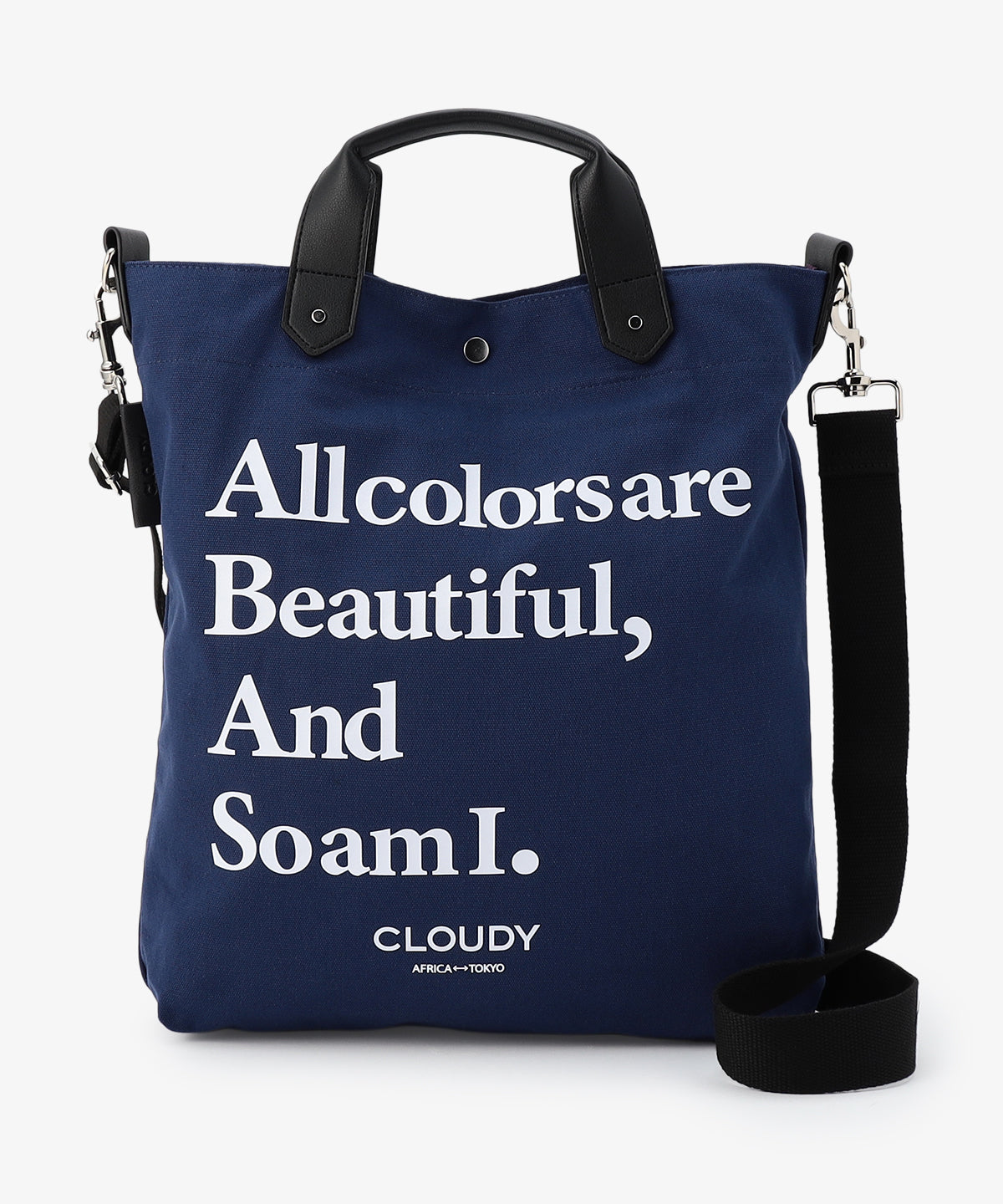 キャンバスショルダーバッグ (Mサイズ) NAVY