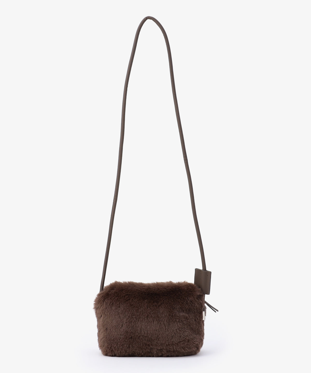 エコファーミニショルダーバッグ BROWN