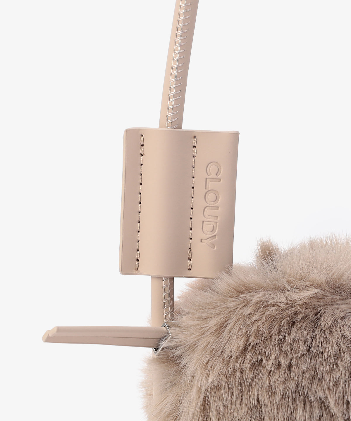 【予約:11月中旬発送予定】エコファーミニショルダーバッグ BEIGE