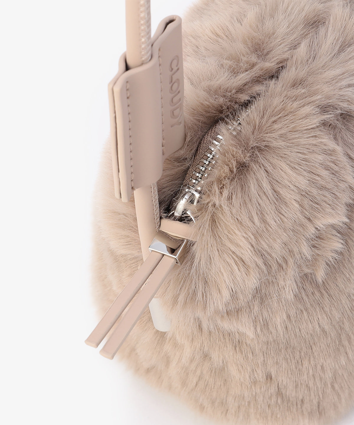 【予約:11月中旬発送予定】エコファーミニショルダーバッグ BEIGE