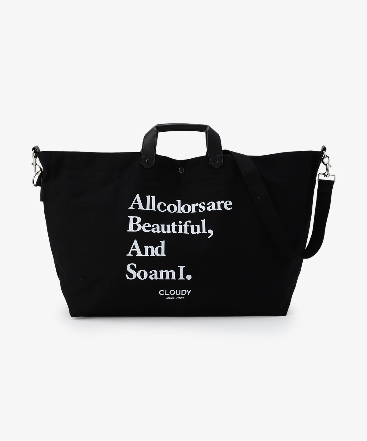 キャンバスショルダーバッグ (Lサイズ) BLACK