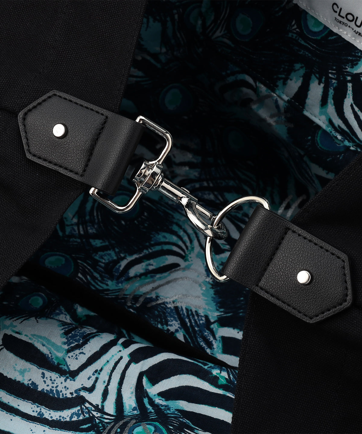 キャンバスショルダーバッグ (Lサイズ) BLACK