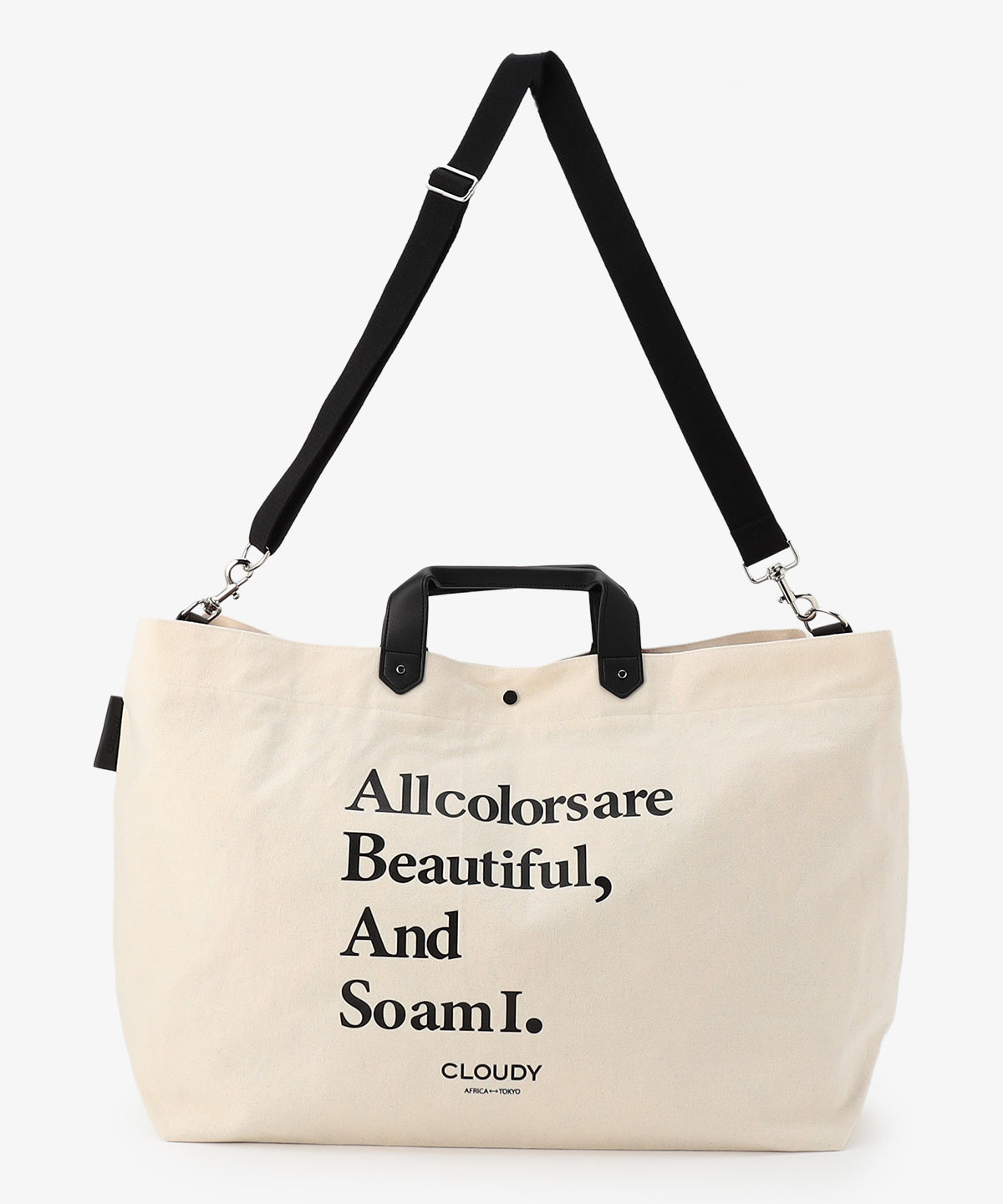 キャンバスショルダーバッグ (Lサイズ) IVORY