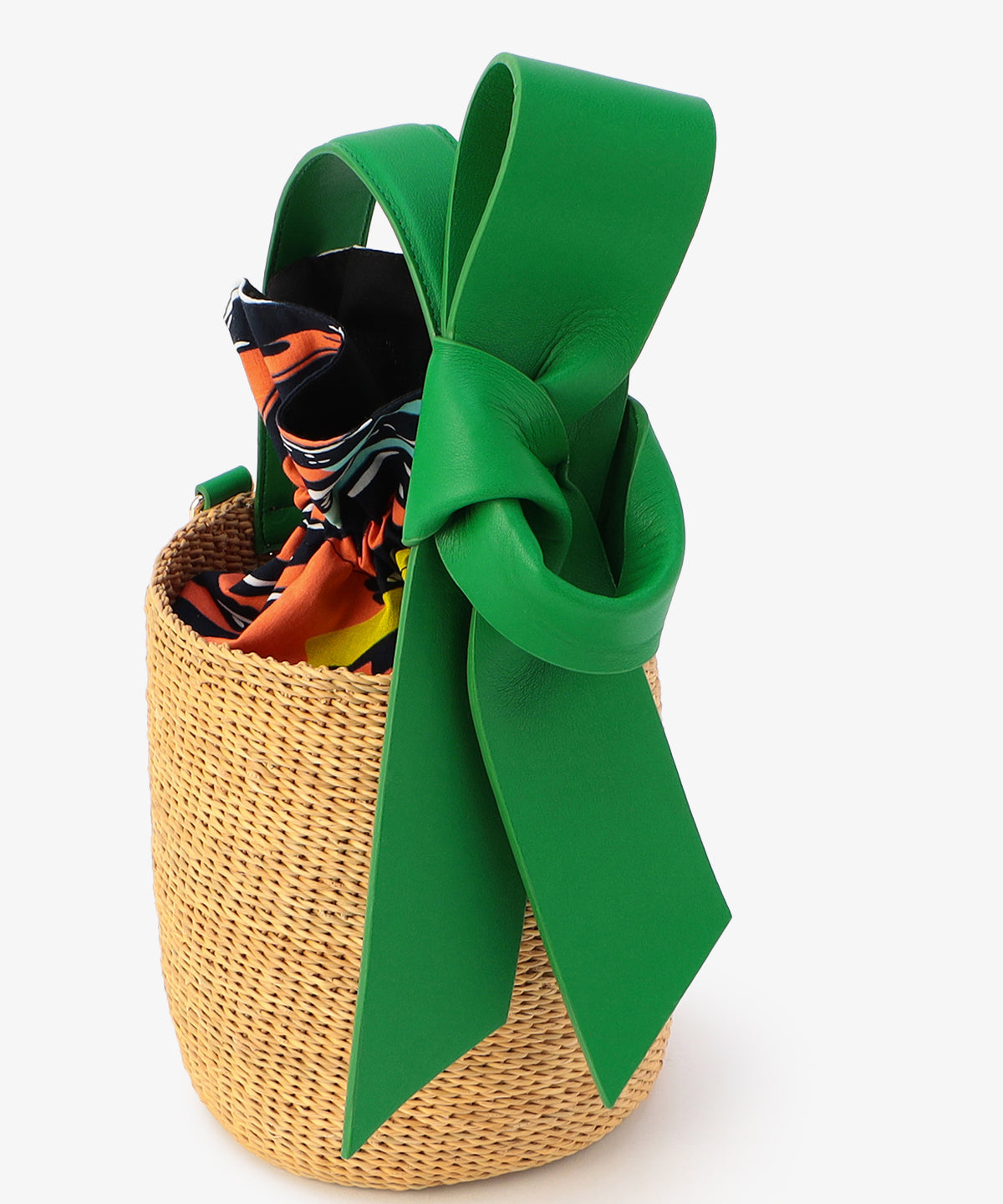 Ribbon Tube Basket GREEN