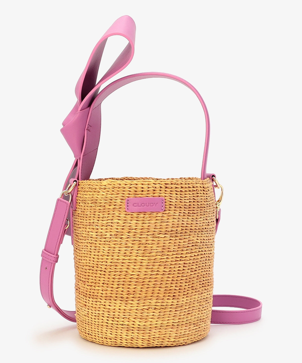 Ribbon Tube Basket PINK