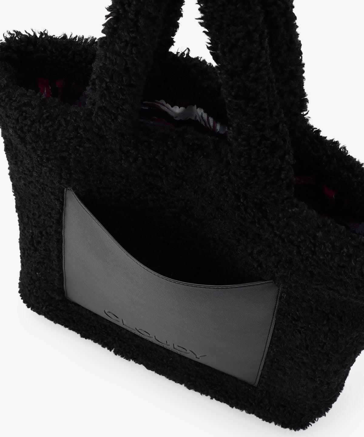 ボアトートバッグ BLACK