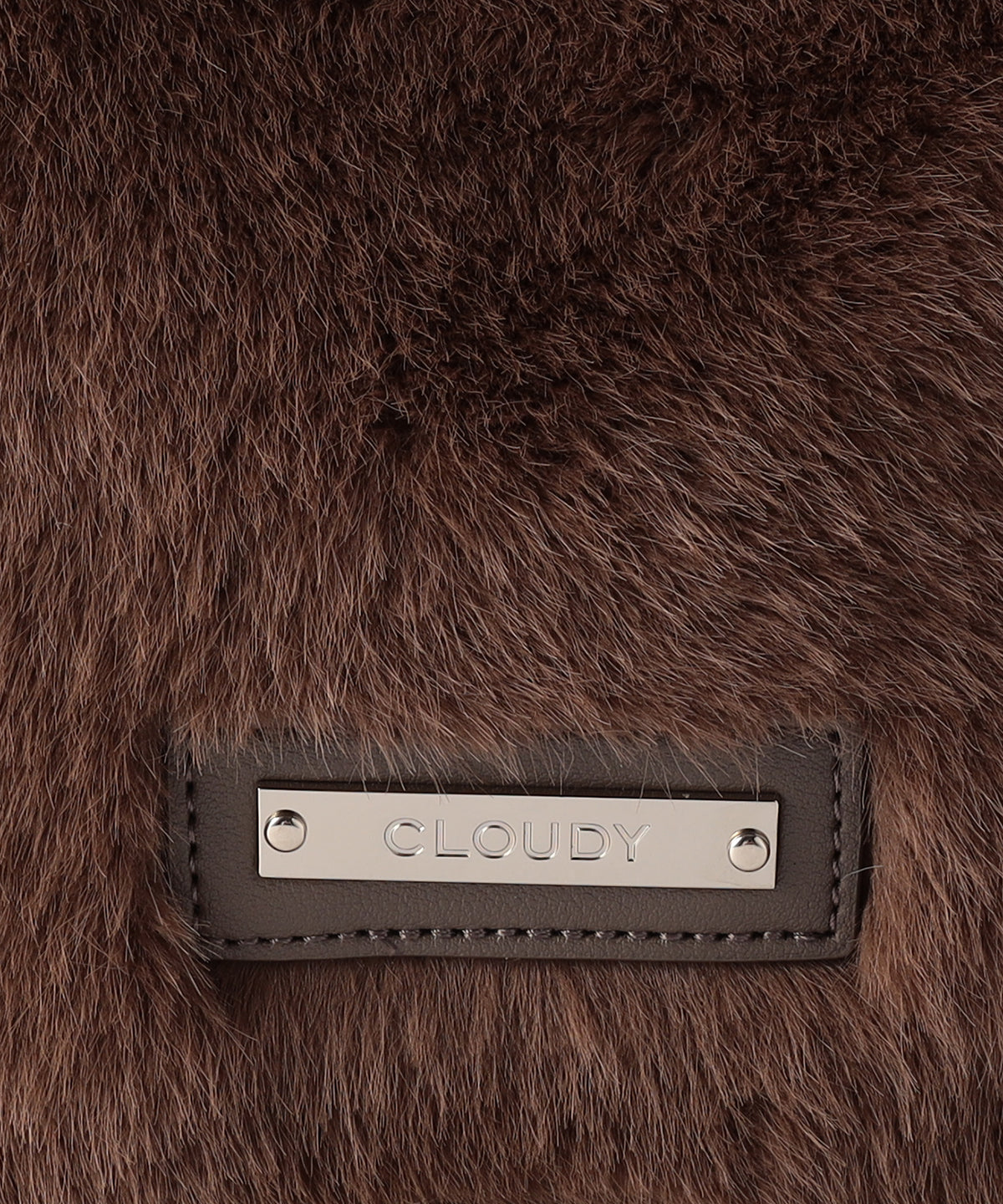 ラウンドハンドルファーバッグ BROWN