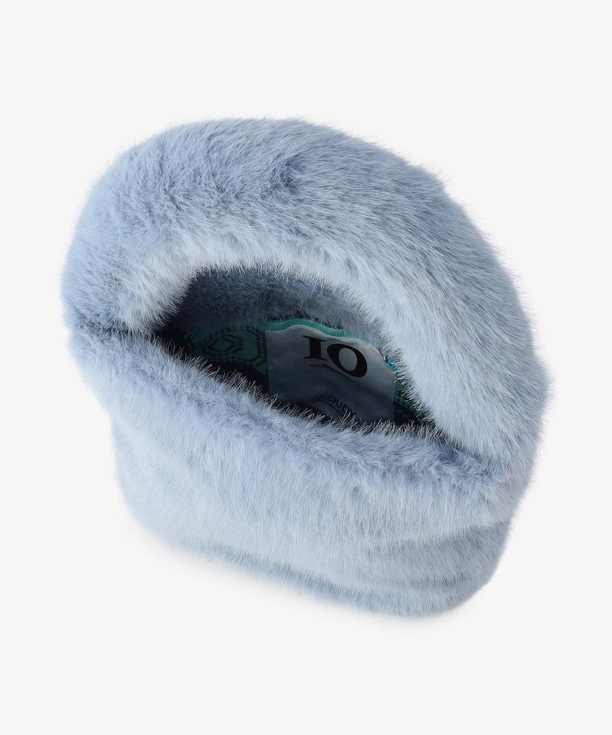 ラウンドハンドルファーバッグ SAX