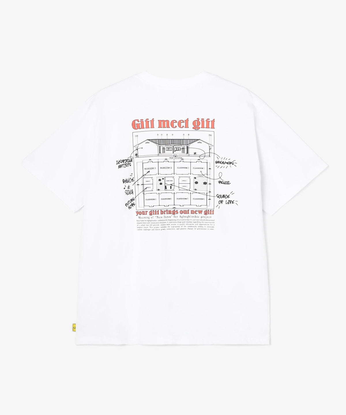 Lunch T-shirts GIFT MEET GIFT WHITE