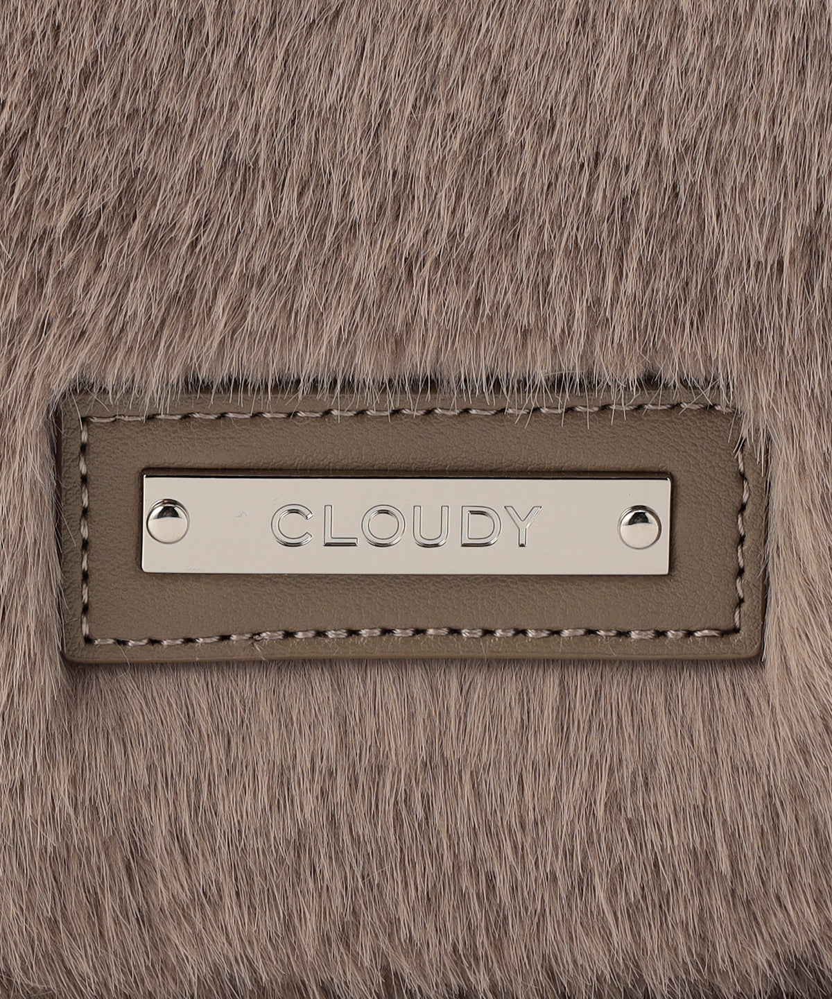 ラウンドハンドルファーバッグ GREIGE