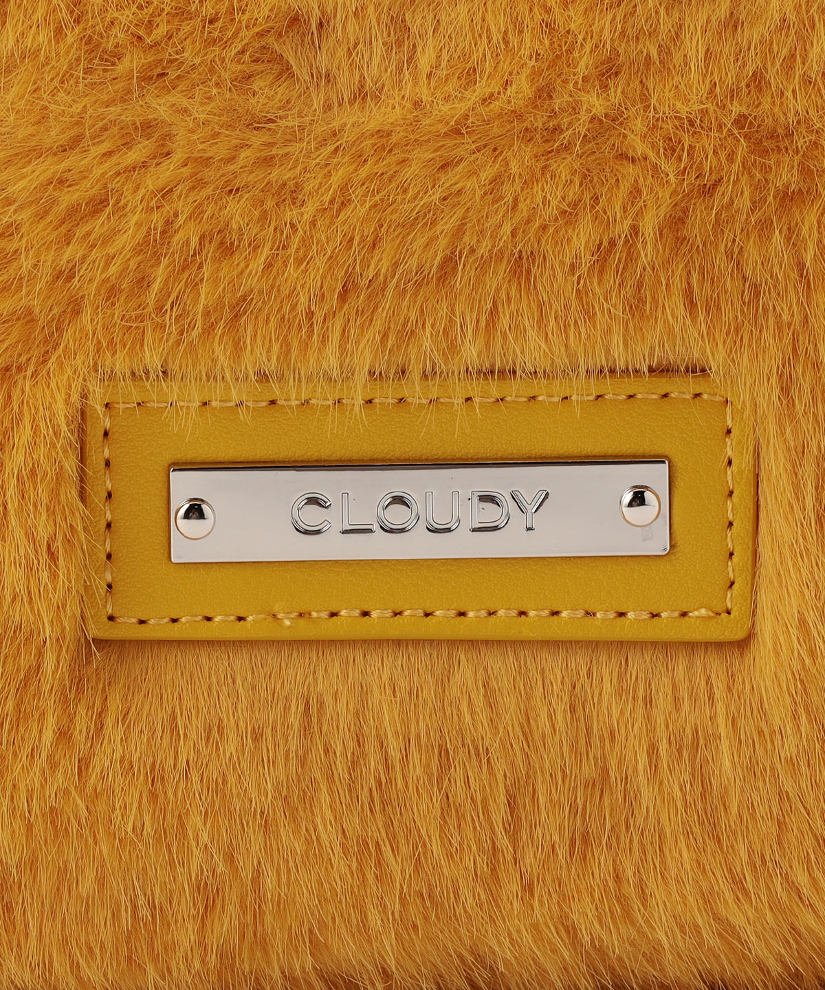 ラウンドハンドルファーバッグ YELLOW