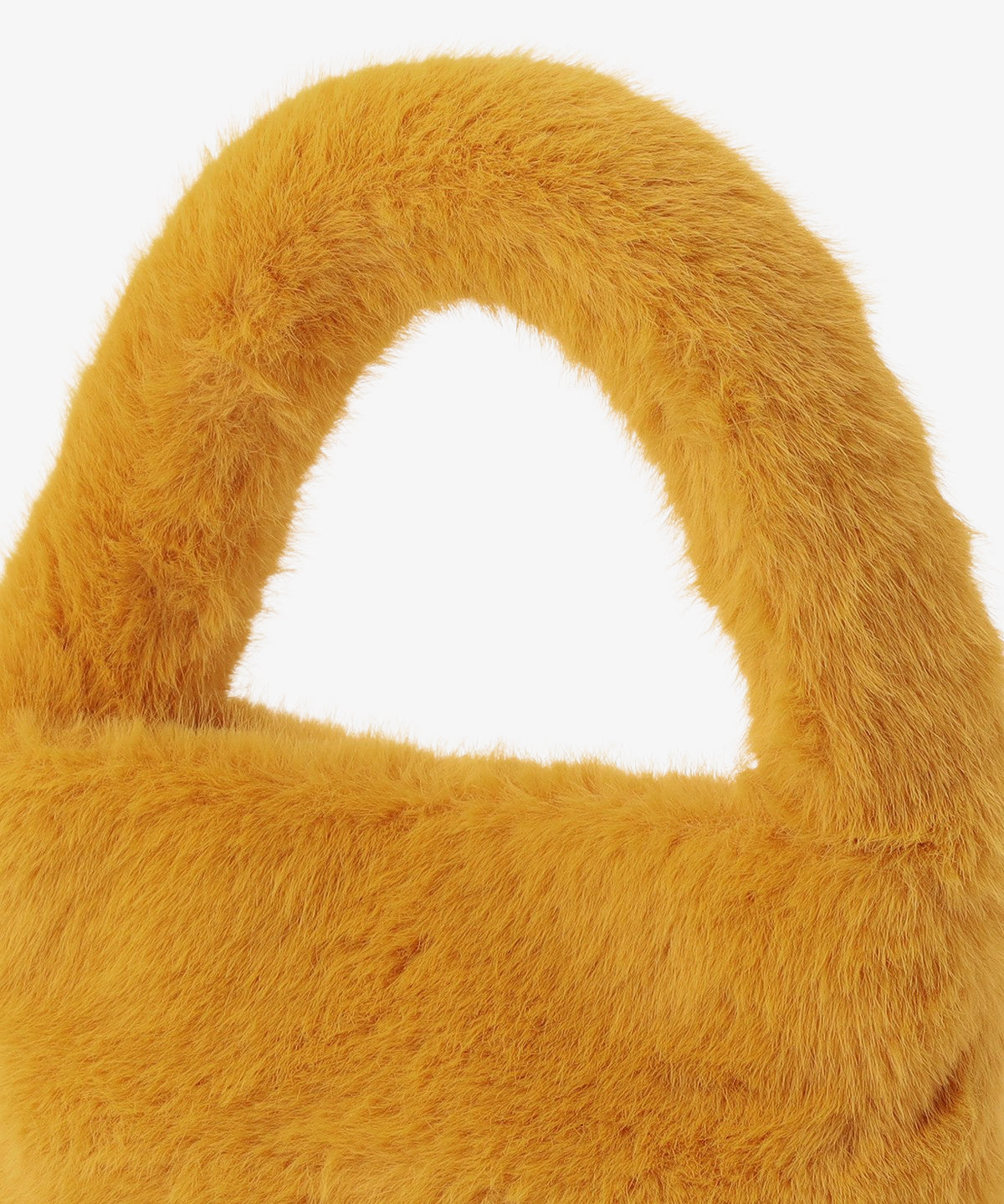 ラウンドハンドルファーバッグ YELLOW