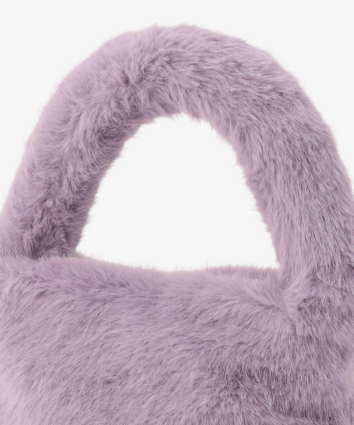 ラウンドハンドルファーバッグ PURPLE