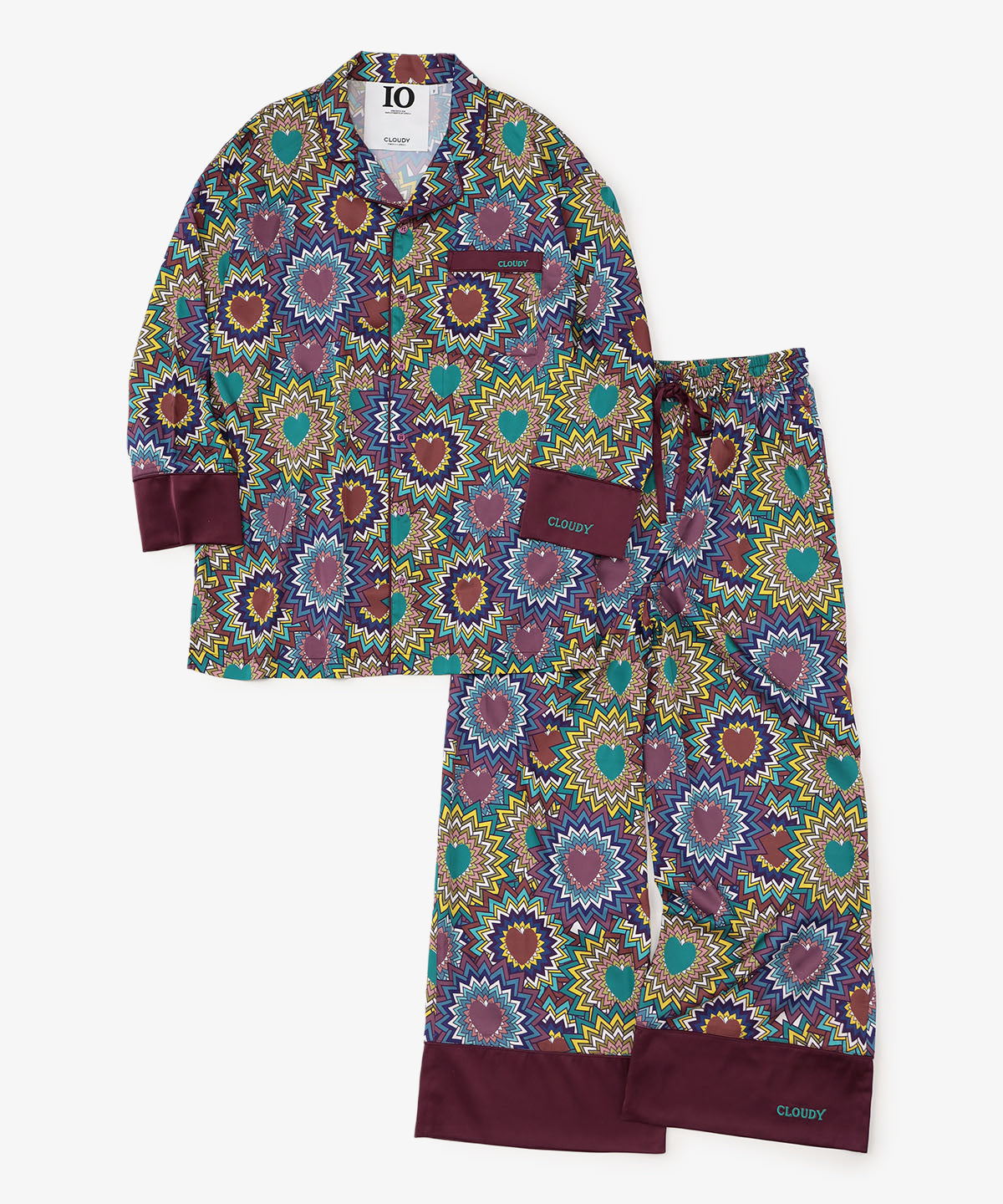 CLOUDY サテンパジャマセット Heartscape