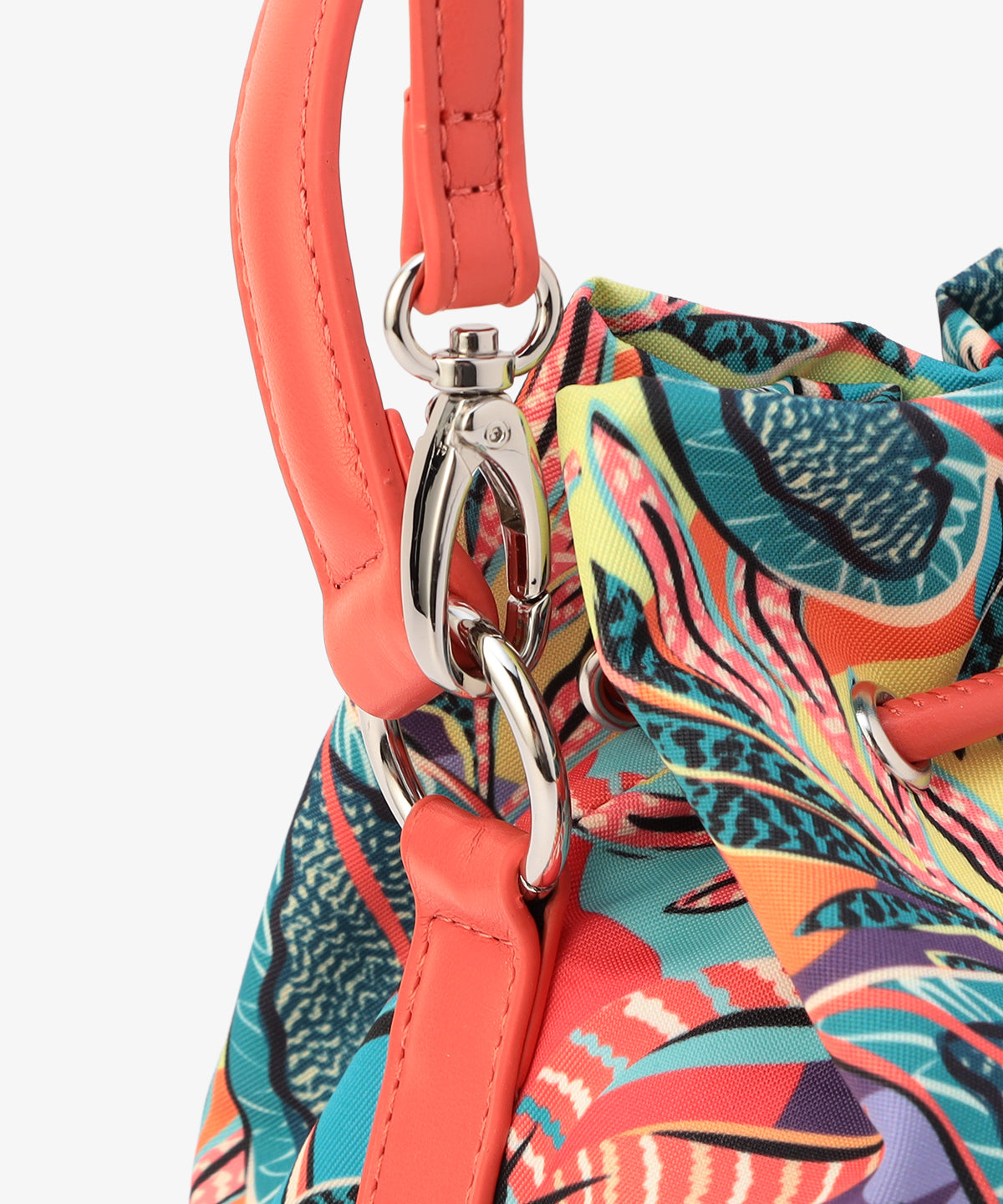 Bucket Bag 「COLORFUL FLOWERS」 ORANGE