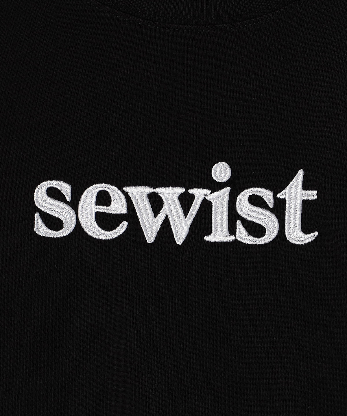 Lunch T-shirts sewist刺繍 BLACK