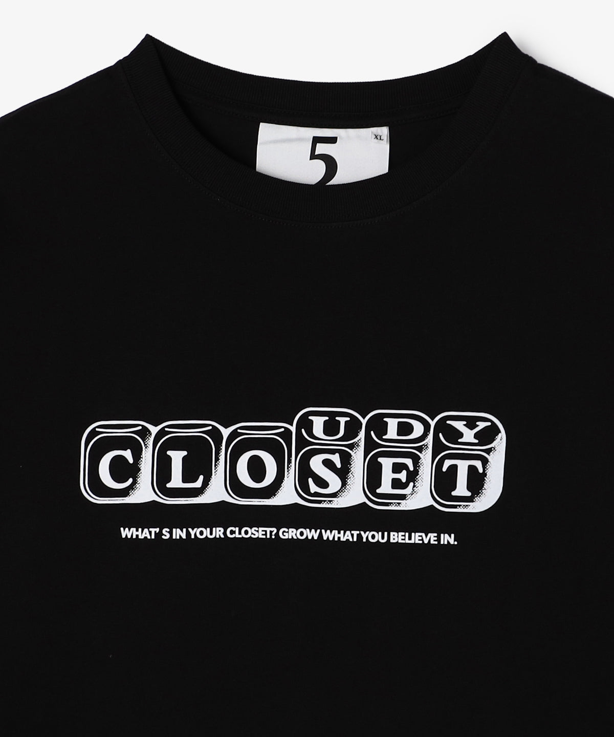 Lunch T-shirts DICEフロッキー BLACK