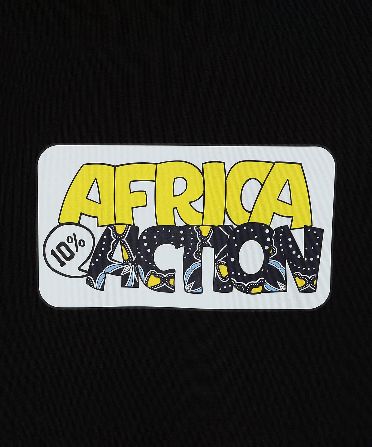 Lunch T-shirts AFRICA10%ACTION BLACK