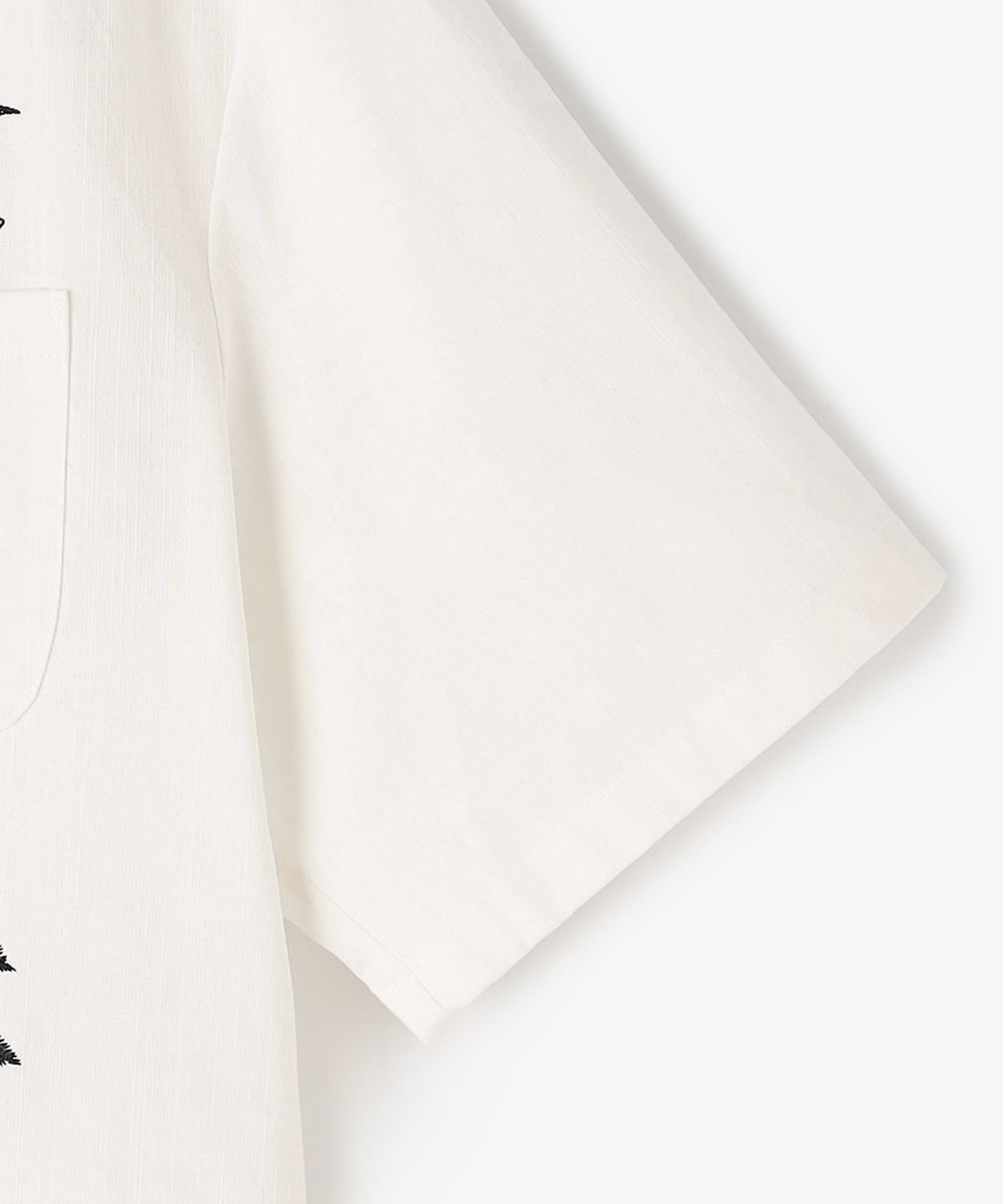 刺繍半袖シャツ OFF WHITE