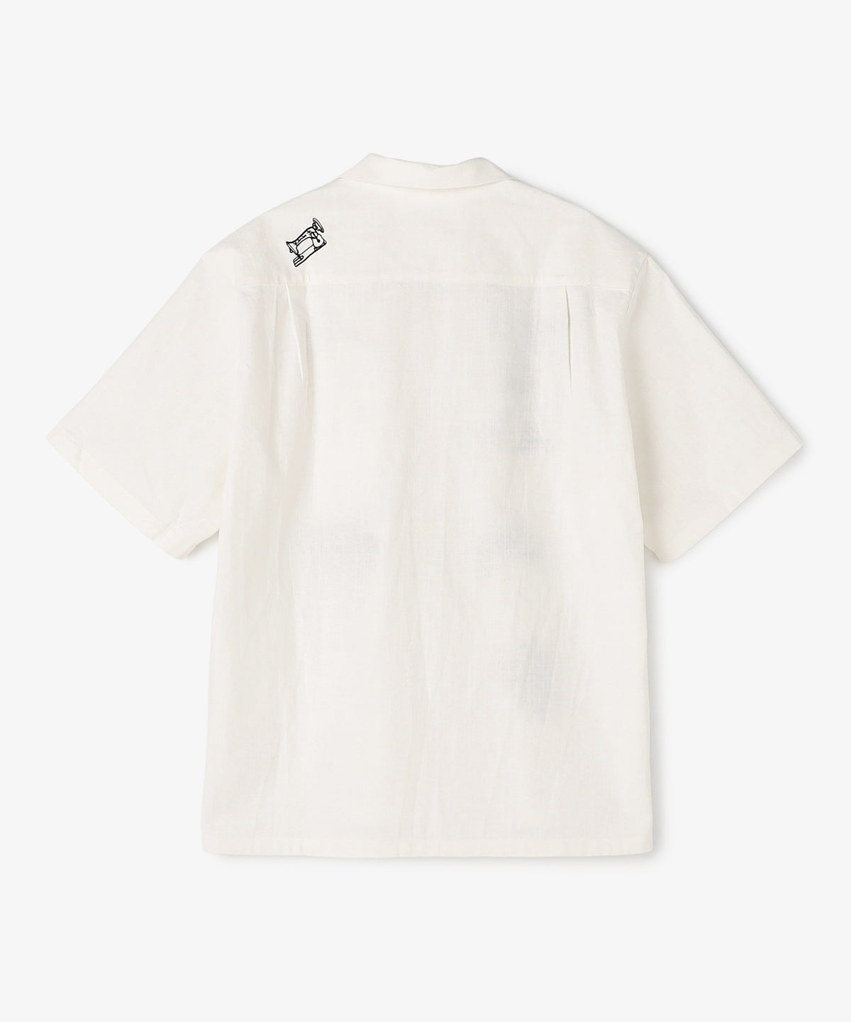 刺繍半袖シャツ OFF WHITE